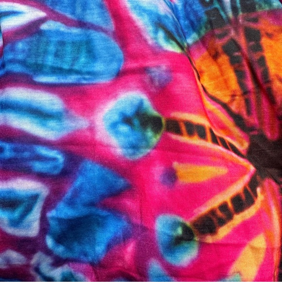 Criss Cross Open Back Tie Dye Multicolor Maxi Dress - Picture 7 of 8